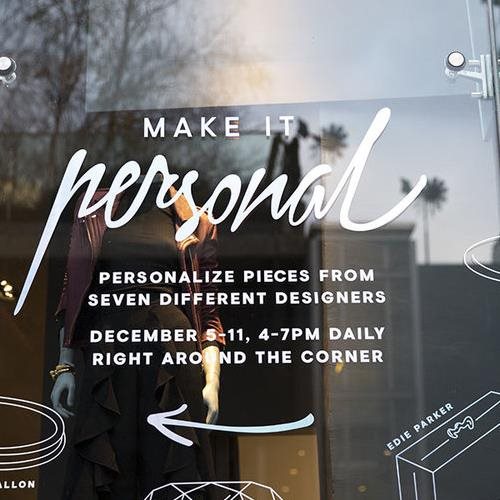 Photo of Make it Personal Signage